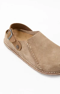Birkenstock Lutry Premium Suede Clog Taupe