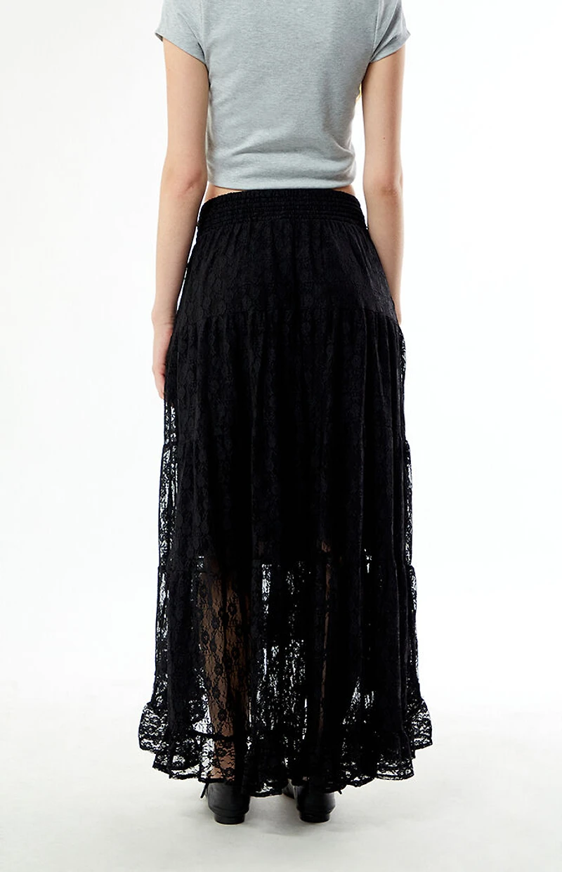 Your Favorite High-Low Lace Midi Skirt
