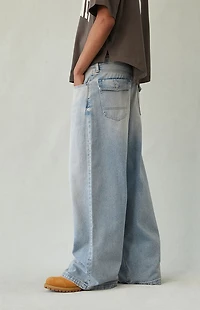 Pacsun Ryder Ultra Baggy Jeans Light Blue Tint
