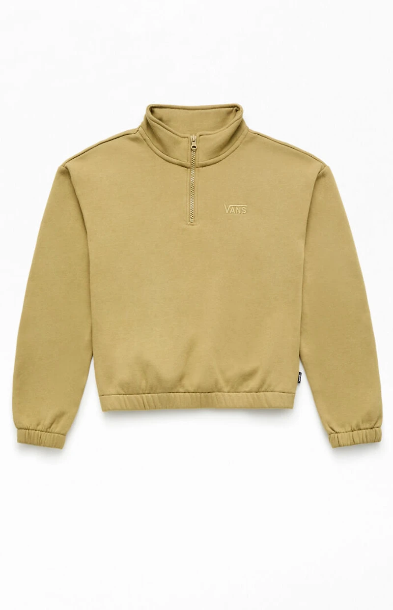 Vans Kids Half Zip Mock Neck Pullover Sweatshirt