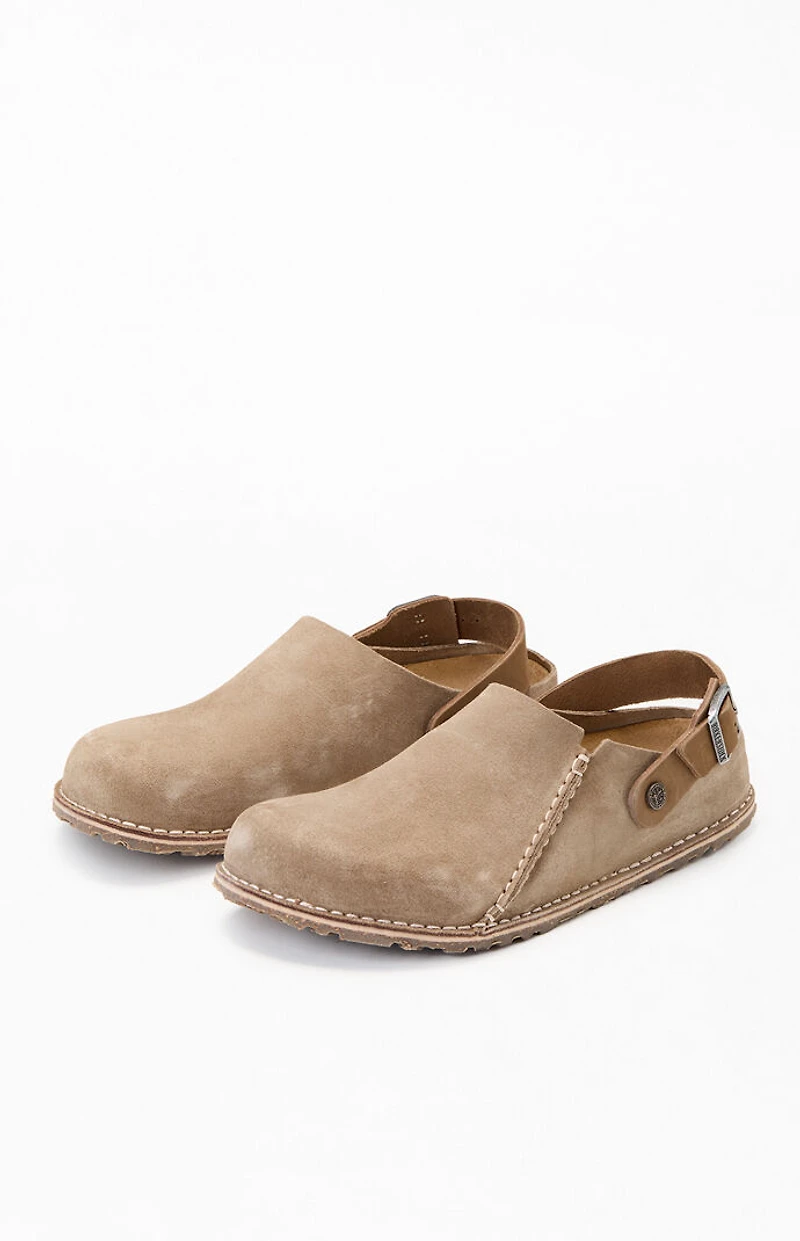 Birkenstock Lutry Premium Suede Clog Taupe