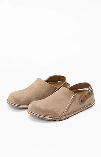 Birkenstock Lutry Premium Suede Clog Taupe