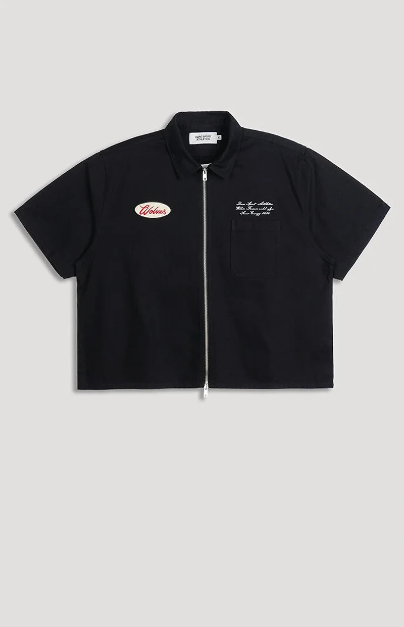 DARC SPORT ATHLETICS Zip Up Short Sleeve Shirt