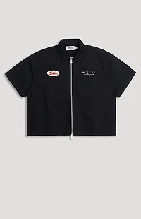 DARC SPORT ATHLETICS Zip Up Short Sleeve Shirt