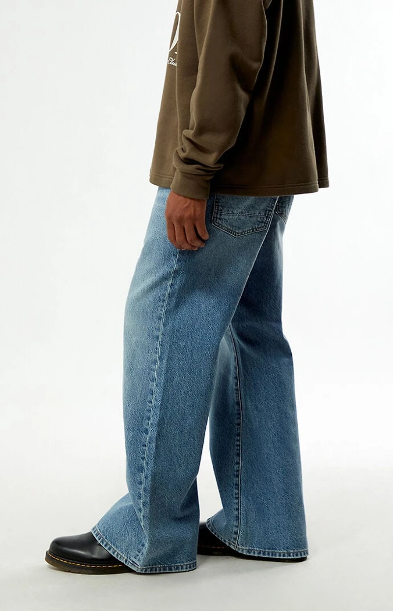 Pacsun Bennett Baggy Flare Jeans Medium Blue