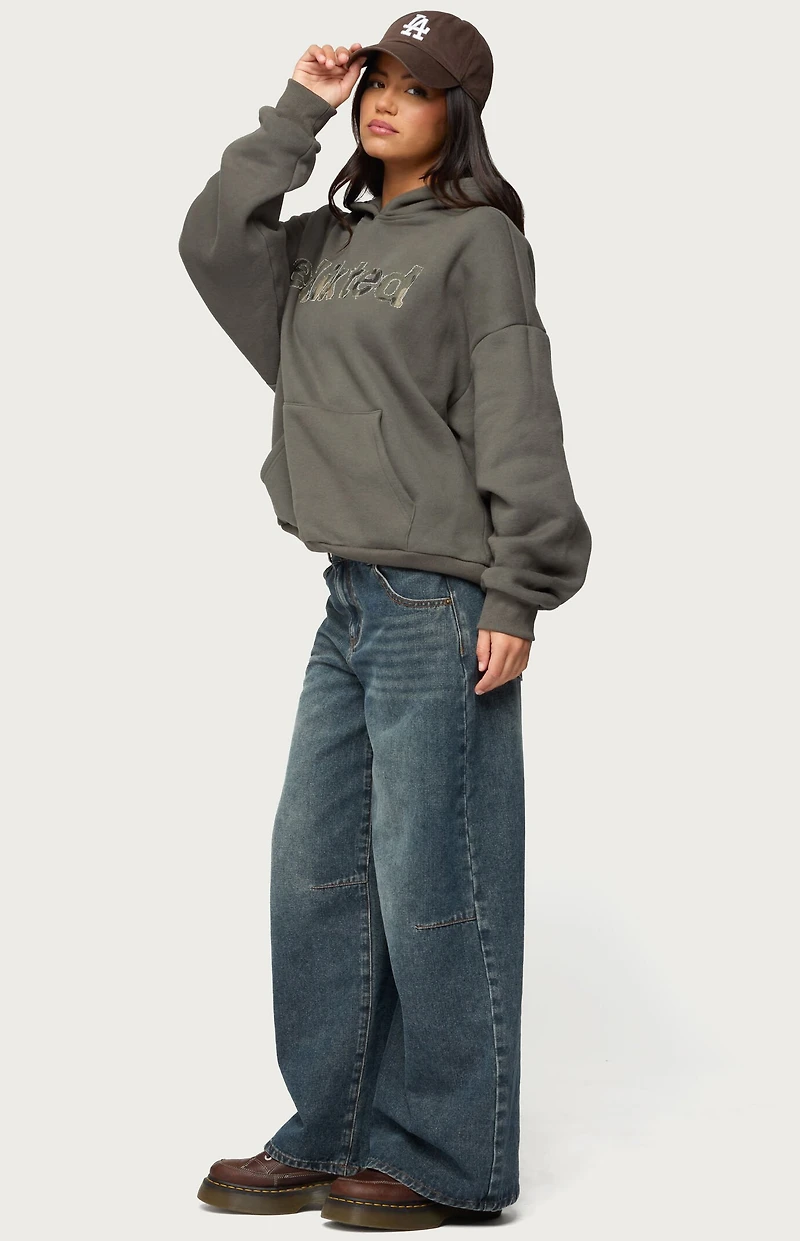 Edikted Camo Cutie Oversized Hoodie