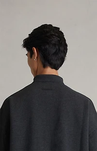 Fear of God ESSENTIALS Iron Grey Heather Paneled Cropped Polo Shirt
