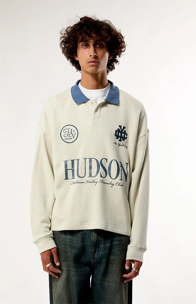 Pacsun Hudson Long Sleeve Rugby Polo Shirt