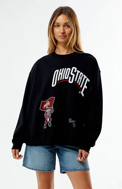 WILD COLLECTIVE x Pacsun Ohio State Crew Neck Oversized Sweatshirt