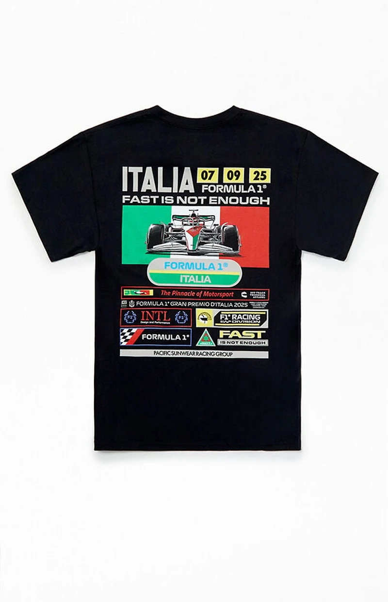 Formula 1 x Pacsun Kids Black Monza Italy T-Shirt