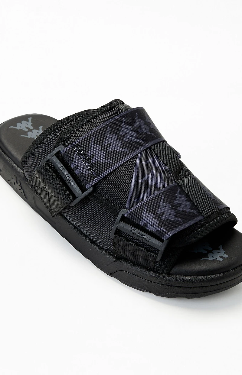 Kappa Black 222 Banda Mitel1 Slide Sandals