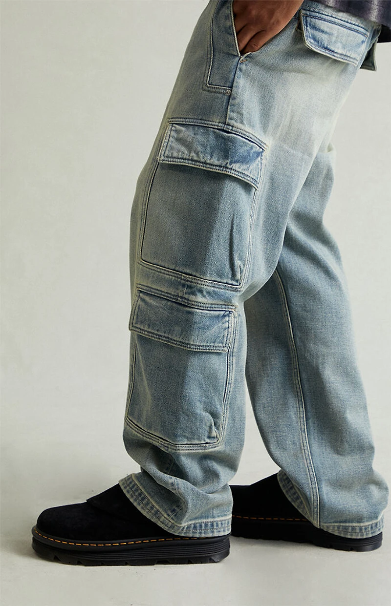 Pacsun Dylan Baggy Jeans Cargo Medium Blue Tint