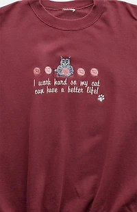 PS VINTAGE 90s Give My Cat a Better Life Crew Neck Sweatshirt
