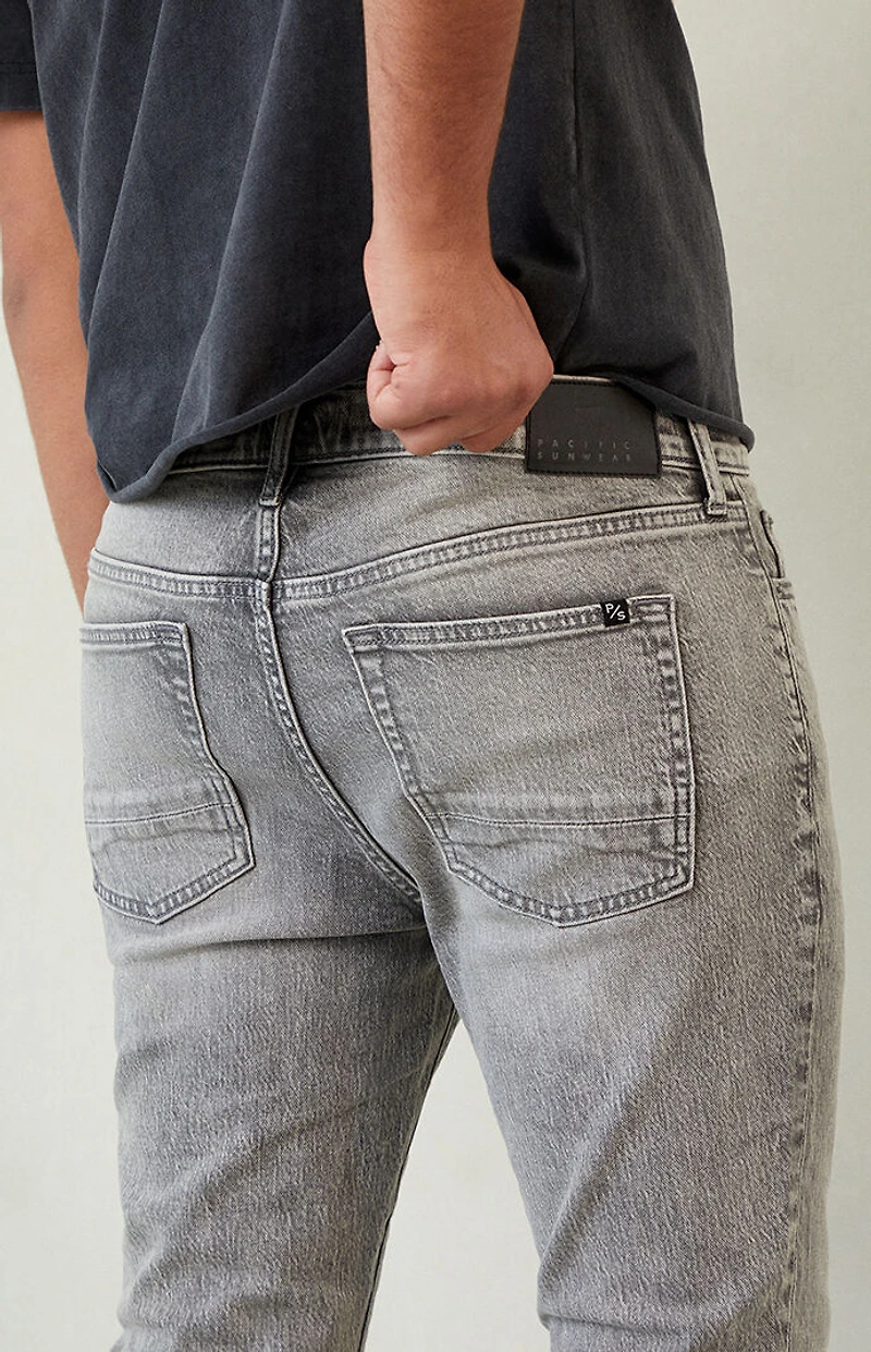 Pacsun Bryce Stacked Skinny Jeans Stretch Gray