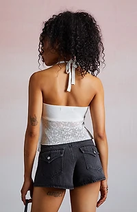 Third Charm Estelle Knit Halter Top