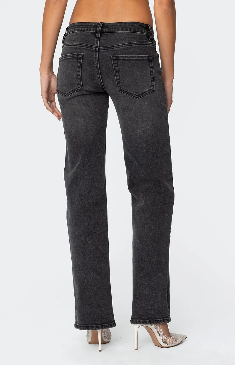 Edikted Shayna Low Rise Jeans
