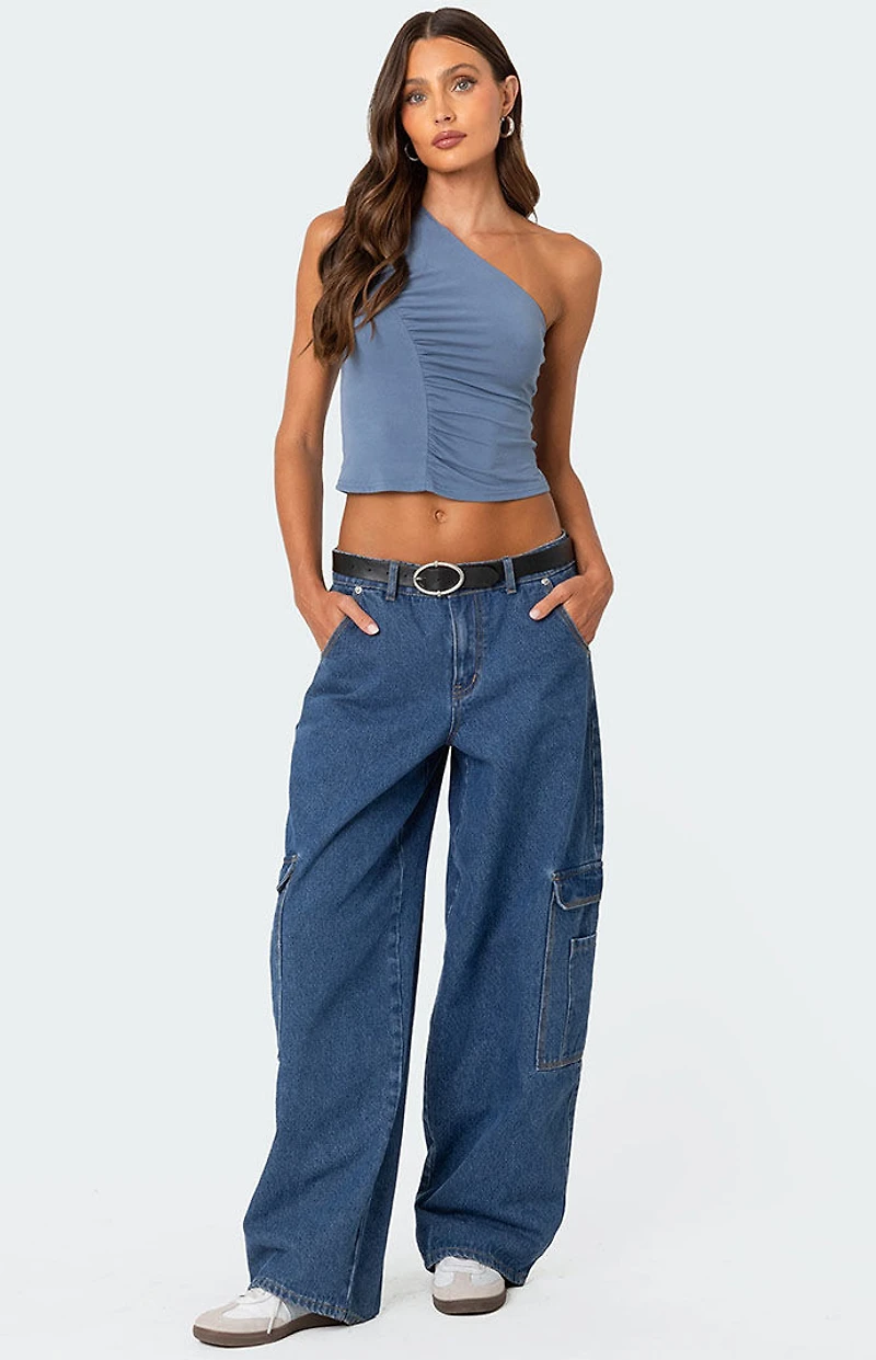 Edikted Ivy Ruched One Shoulder Top