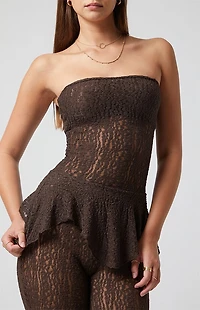 Beverly and Beck Shiloh Longline Lace Tube Top