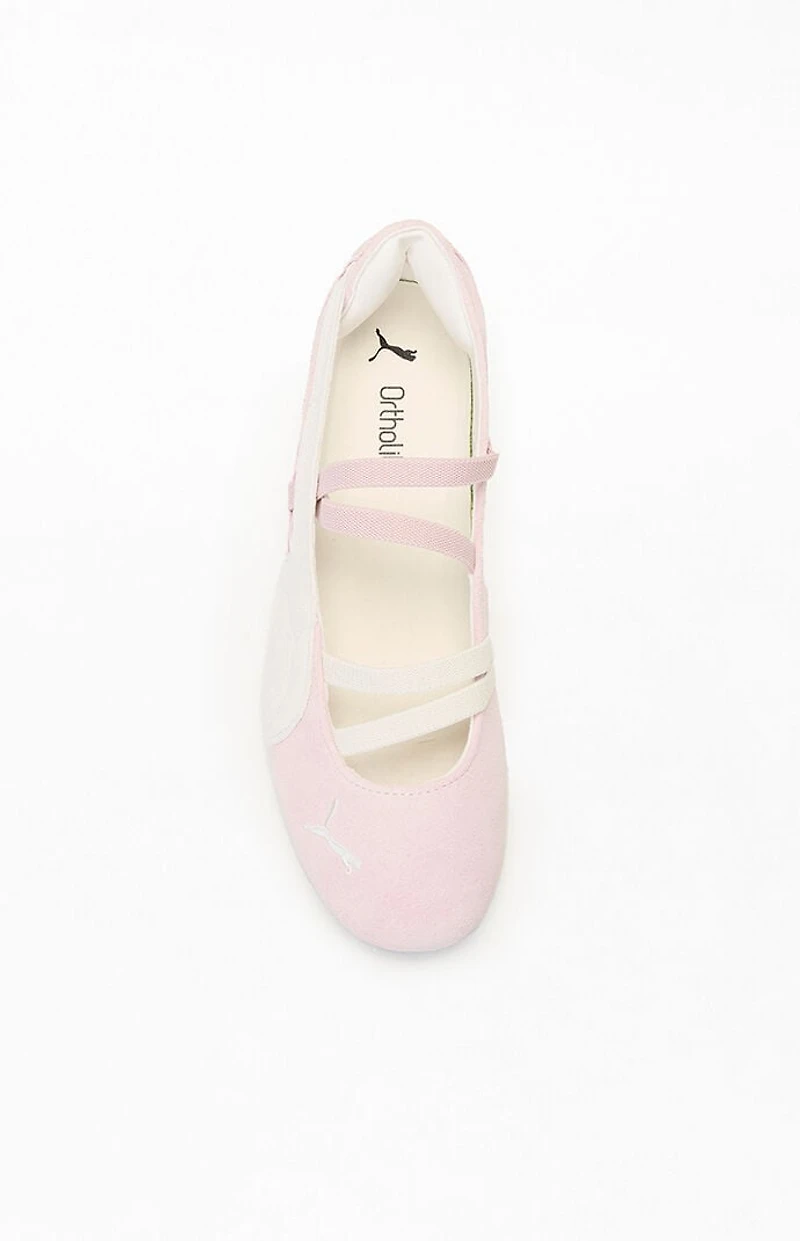 Puma Women's Pink & White Speedcat Ballet Sneakers