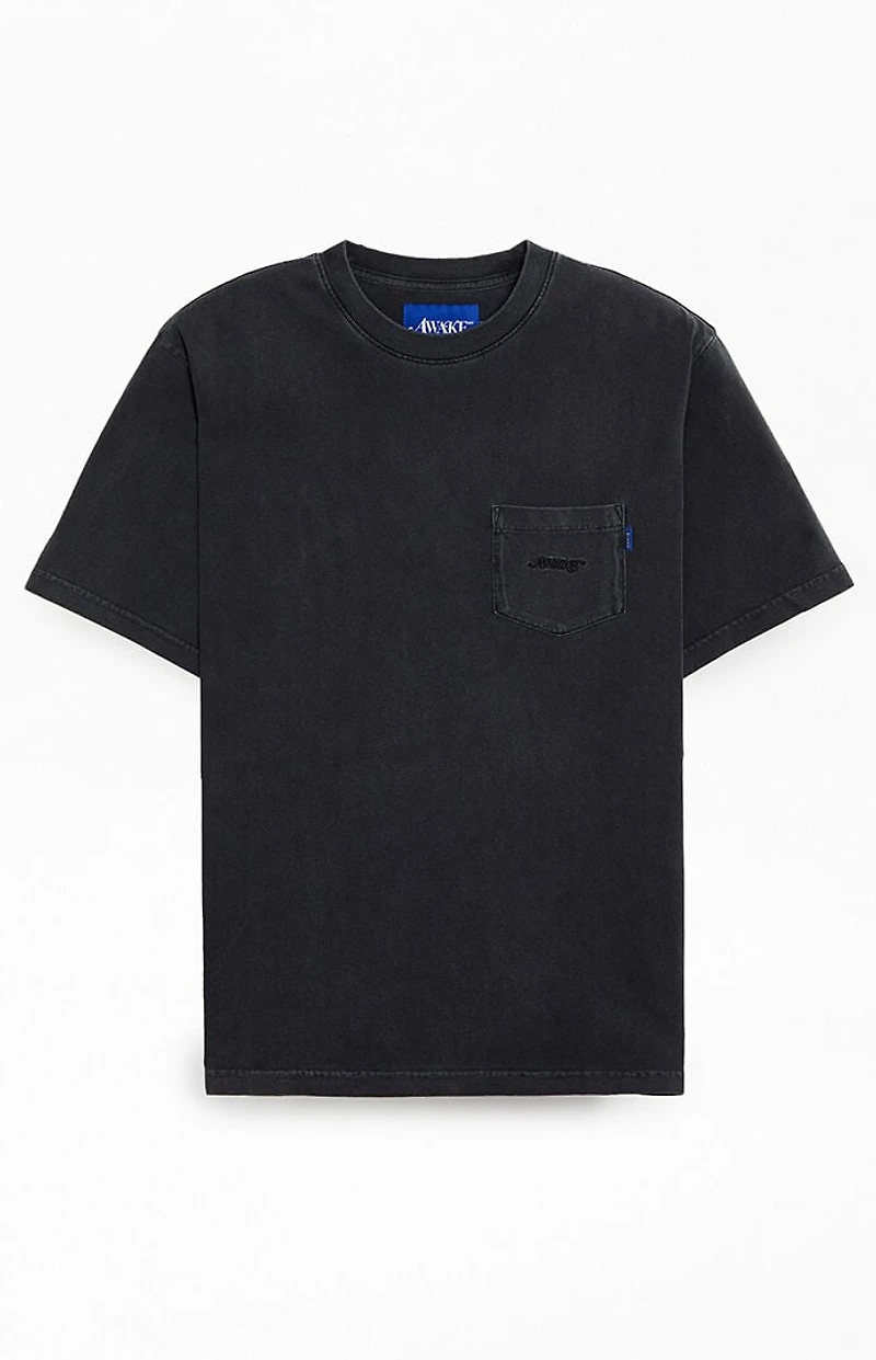 Awake NY Washed Black Pocket T-Shirt