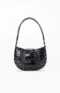 Pacsun Faux Leather Mini Studded Buckle Shoulder Bag