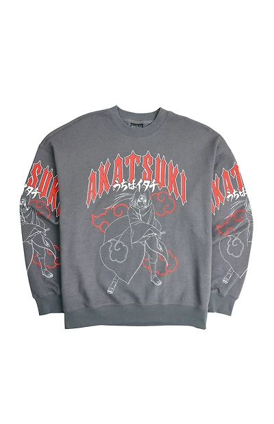 Naruto Akatsuki Kanji Crew Neck Sweatshirt