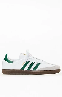 adidas White & Green Samba OG Shoes