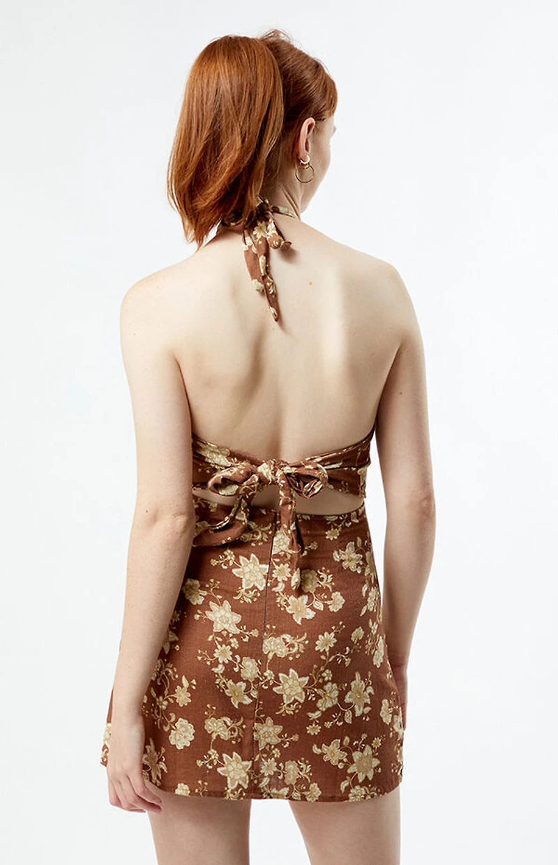 Rhythm Nova Paisley Halter Mini Dress