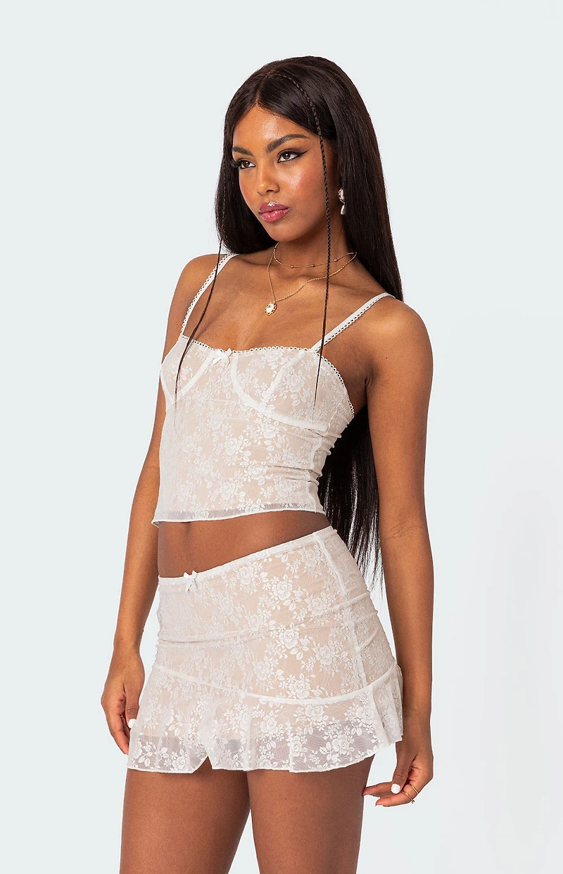 Edikted Maria Lace Cupped Tank Top