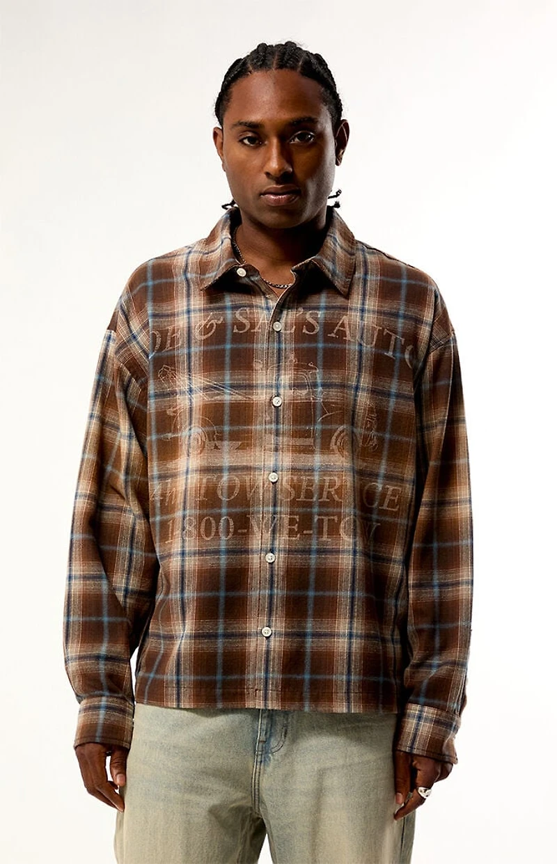 Pacsun Joe Plaid Flannel Long Sleeve Shirt