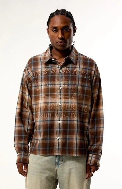 Pacsun Joe Plaid Flannel Long Sleeve Shirt