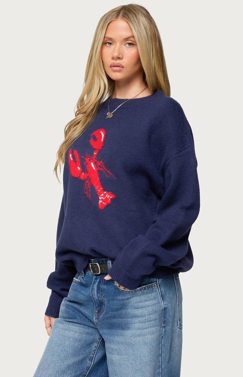 Edikted Don't Be Shellfish Knit Sweater