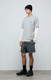 A.R.C. Active Washed Black Cutoff Fleece Sweat Shorts