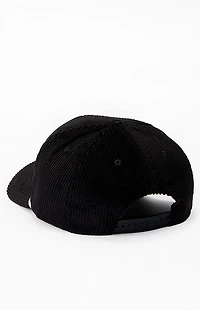 FORD Black Script Corduroy Snapback Hat