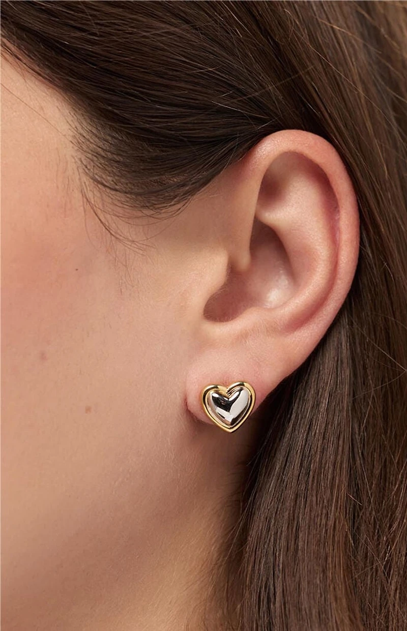 Ana Luisa Lev Two-Tone Stud Earrings