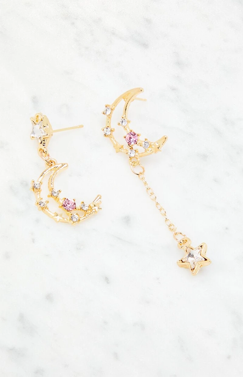 LA Hearts Moon Mismatch Earrings
