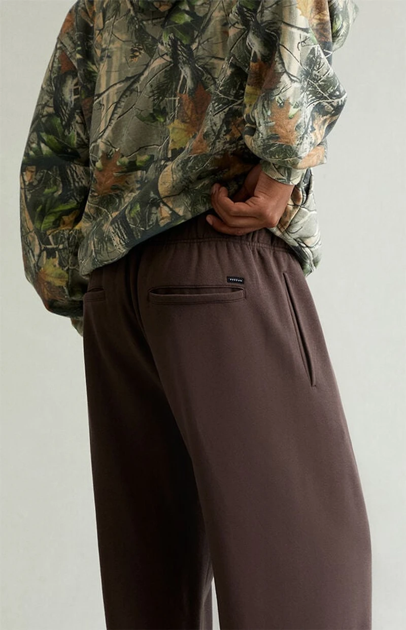 Pacsun Brown Fleece Extreme Baggy Sweatpants