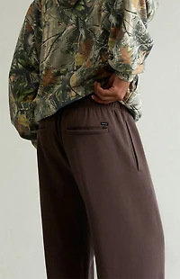 Pacsun Brown Fleece Extreme Baggy Sweatpants