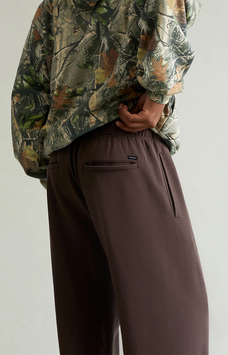 Pacsun Brown Fleece Extreme Baggy Sweatpants