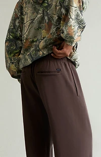 Pacsun Brown Fleece Extreme Baggy Sweatpants