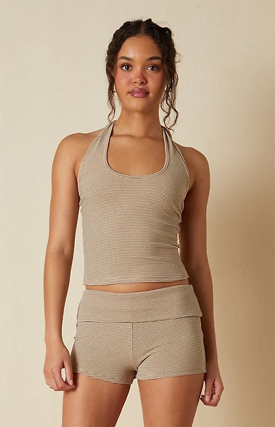 Your Favorite Lila Striped Halter Top