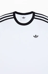 adidas White Three Stripe T-Shirt