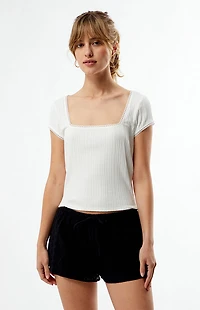 Your Favorite Dakota Square Neck Lace T-Shirt
