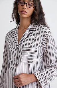 PS GOODNIGHT Striped Long Sleeve Pajama Shirt