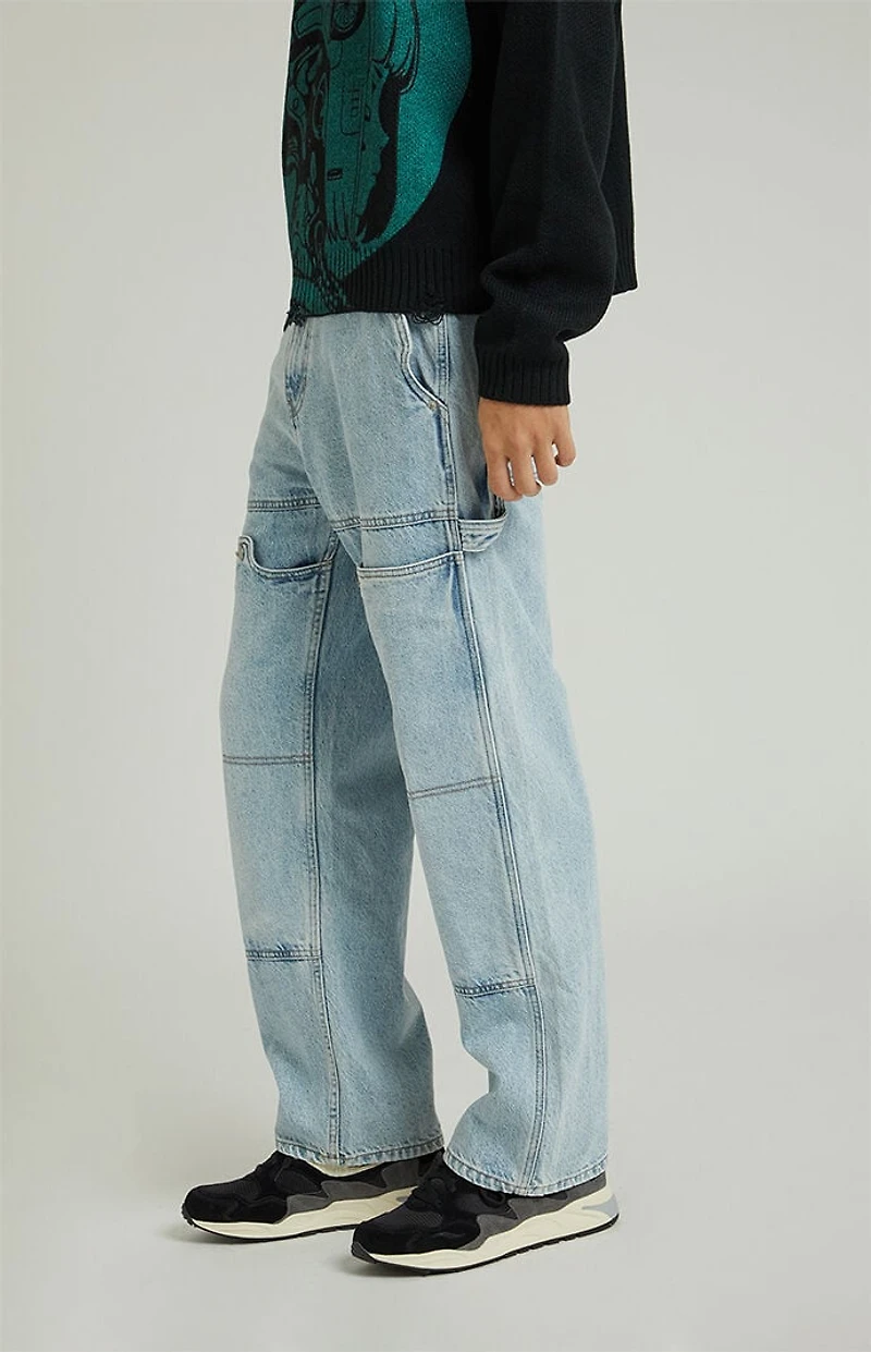 Pacsun Dylan Baggy Jeans Carpenter Light Blue