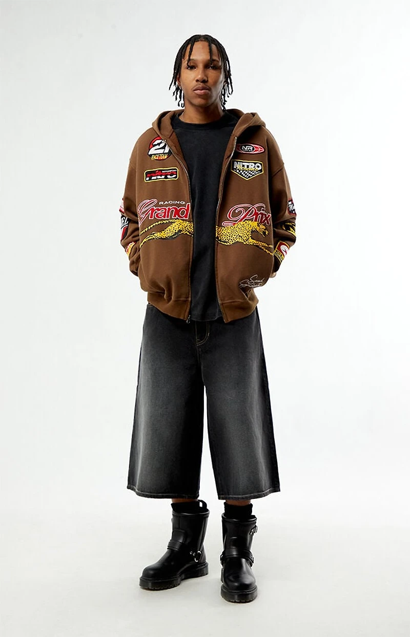 Pacsun Blaine Ultra Baggy Shorts Washed Black