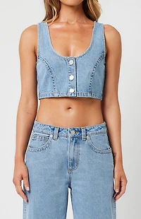 ABRAND x Rip Curl Ariane Denim Top