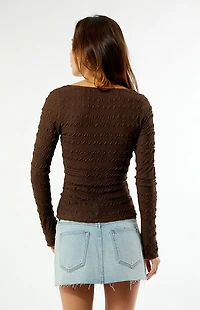 Your Favorite Willa Ruched Long Sleeve Top