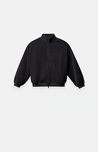 Fear of God ESSENTIALS Kids Vintage Black Classic Fit  Velour Track Jacket