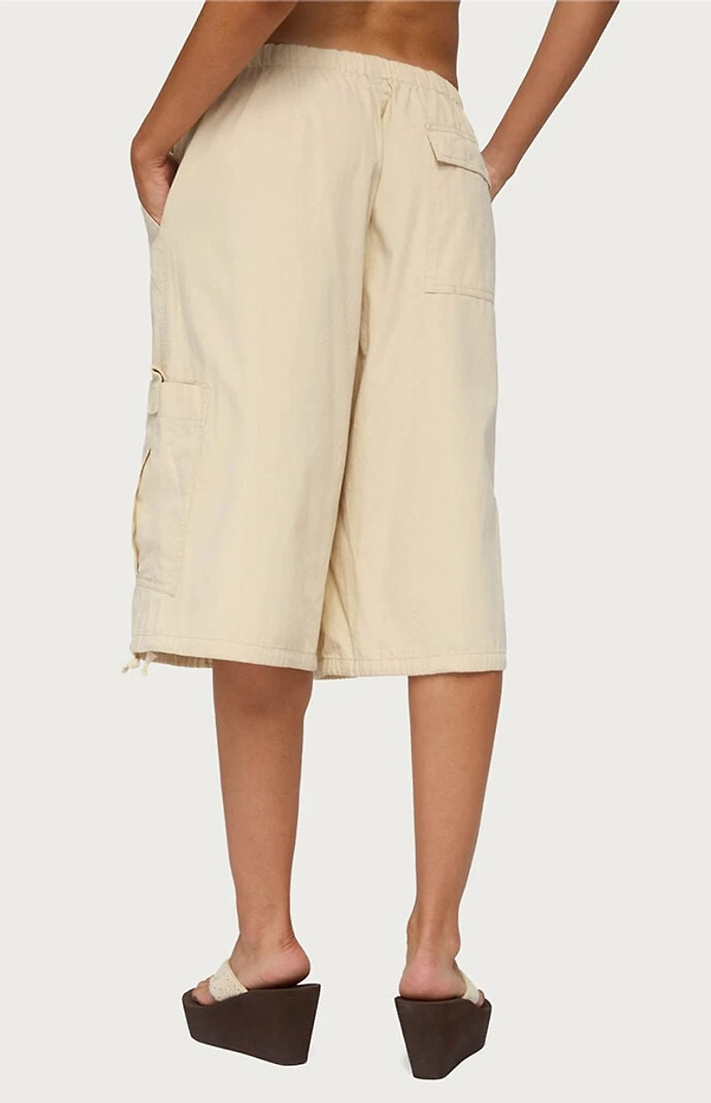 Edikted Azul Oversized Cargo Bermuda Shorts